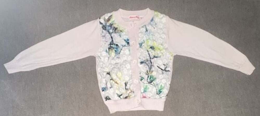 Rita co Rita Girls Floral Embroidered Cardigan